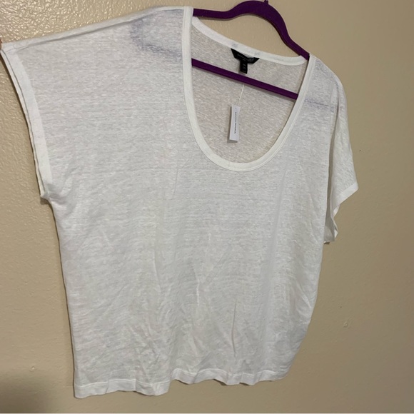 NWT Banana Republic 100% Linen White Tee T-Shirt Women’s Size XXL - Picture 4 of 12